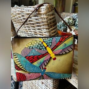 Anna by Anuschka Dragonfly Design Women's Bag, NWT